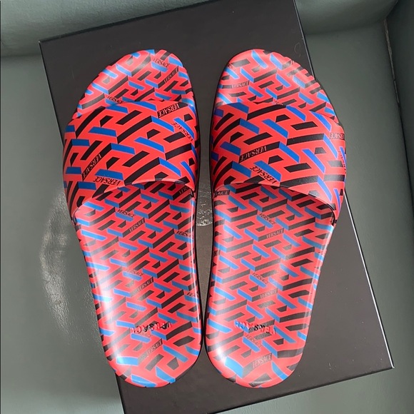 Versace Red and Blue Sandals - Picture 2 of 10